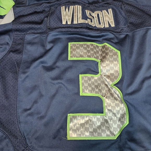 Nike On Field Seattle Seahawks Russell Wilson #3 STITCHED NFL Jersey Size 44 - Picture 12 of 16